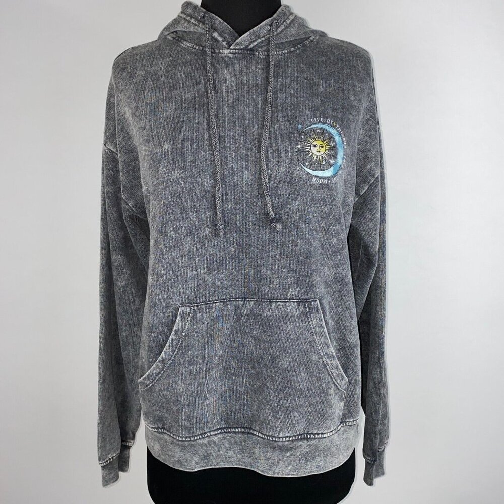 Local Scene Hoodie Womens Size XS Live By The Sun Love By The Moon Graphic Print